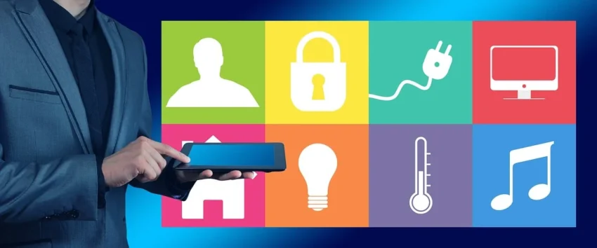 Person operating smart home using their device